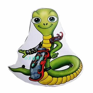 幼儿园小动物纸质头饰小学卡通儿童舞台演出做游戏教学教具蛇头饰