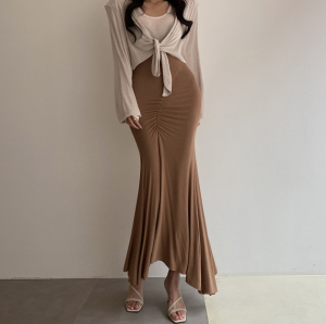 鱼尾裙半身长裙高腰包臀紧身