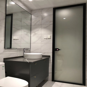 000人付款淘宝钛镁合金卫生间门厕所门卫浴门厨房门钢化玻璃门铝合金