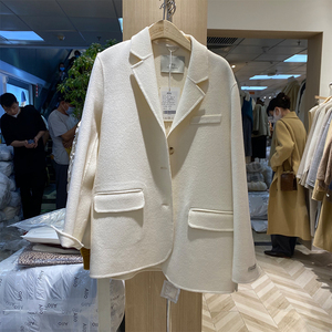 00dfxy88淘宝allo秋冬新款女装简约休闲短裤高腰显瘦直筒阔腿五分