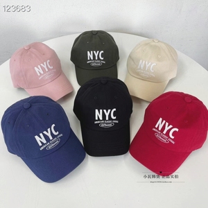 瓦xw韩国代购 字母NYC秋款软顶 棒球帽子 正品东大门女123683