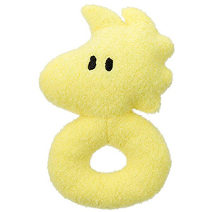 现货日本正品snoopy史努比黄色小鸟毛绒玩偶铃铛婴儿玩具新生儿