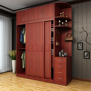 美式百叶推拉门衣柜