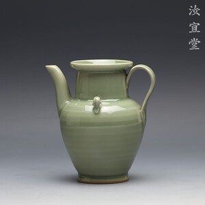 【汝宜堂】刘杰 龙泉青瓷 龙泉三杰 在山堂 柴窑 单系执壶588