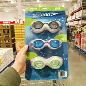 开市客Costco儿童成人泳镜speedo速比涛高清防雾防水儿童游泳眼镜