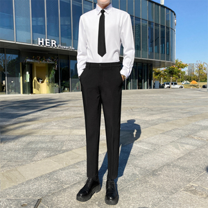 商务男士销售工作正装白衬衫西服长裤大学生应聘面试衬衣西装套装