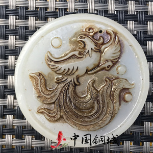 仿古玉雕挂件古玉老玉凤凰玉件古玩古董老物件玉石玉佩牌古代玉器