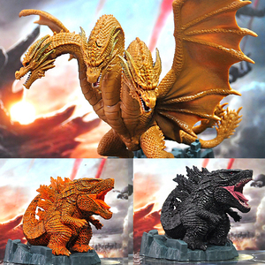 美国电影 哥斯拉2怪兽之王 重涂版 三头龙基多拉摆件手办装饰模型