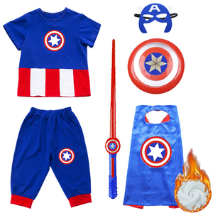 六一儿童节服装男童钢铁侠衣服美国队长套装幼儿园宝宝cos演出服