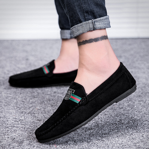 冬季韩版豆豆鞋潮流加绒男鞋百搭精神小伙潮鞋社会布鞋休闲懒人鞋