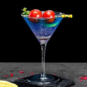 酒吧鸡尾酒杯 三角马天尼杯水晶玻璃杯高脚杯古典香槟杯调酒杯子