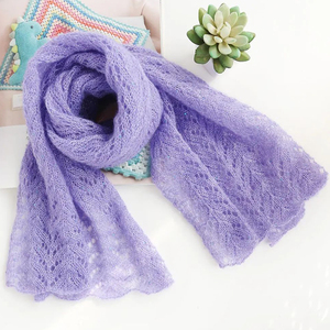 九色鹿马海毛手编围巾毛线材料包diy手工编织手织钩针披肩围巾线