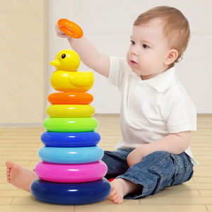宝宝益智开发智力彩虹塔套圈叠叠乐早教0-1-2岁婴幼儿不倒翁玩具