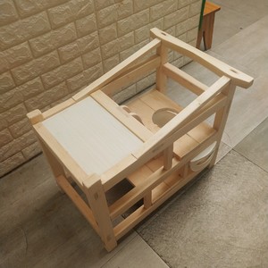 坐婆老式小孩坐笸实木婴儿车座椅餐椅轿木轿椅家椅坐便器坐栏手工