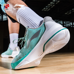 李宁男子篮球鞋闪击3low低帮郭艾伦薄荷蓝cba赞助专业比赛实战鞋