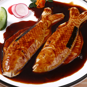 佛家纯素食素鱼坊荤肉人造肉豆制品植物冷冻半成品寺庙可用对对鱼