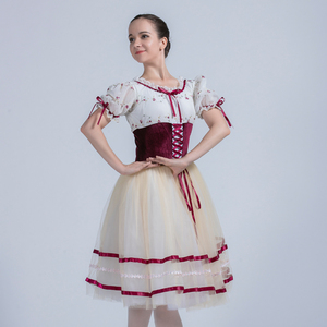 关不住的女儿芭蕾舞裙儿童专业表演服比赛红色长裙成人芭蕾演出服