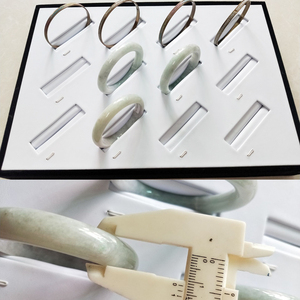 珠宝首饰道具柜台玉手镯陈列托盘 银手镯展示托盘 翡翠饰品摆放盒