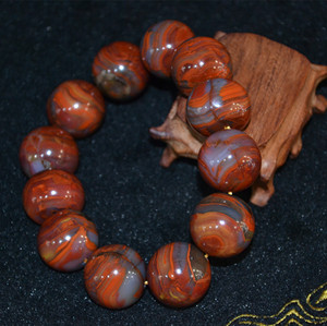 精品战国红手串天然北票料同料带丝佛珠念珠手链饰品配饰送礼佳品