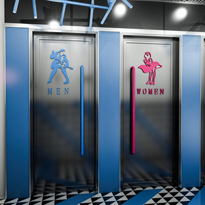 复古铁门集装箱工业风创意酒吧餐厅个性洗手间厕所门卫生间仓库门