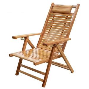 折叠竹椅竹家用午休凉椅老人午睡老式椅阳台实木竹椅竹木组合躺椅
