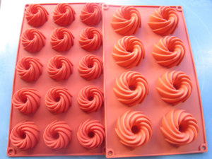 6连/8连孔 漩涡旋曲奇咕咕霍夫硅胶蛋糕模具 DIY模具 烘焙工具皂