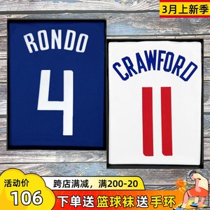 快船队11号克劳福德复古球衣球裤套装男女背心隆多沃尔定制篮球服