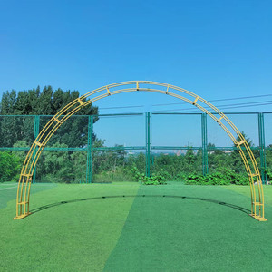 新款婚庆道具立体铁艺双层半圆背景桁架大型舞台装饰圆形拱门架子