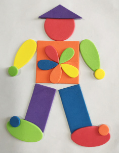 180个/套 含水滴椭圆形贴纸几何图形创意拼贴拼图儿童小学diy贴画