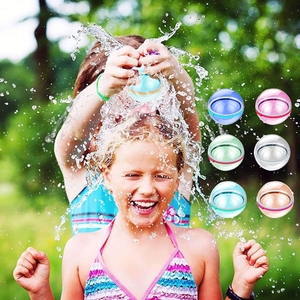 水球磁吸游泳打水仗夏日装水硅胶儿童玩具重复使用注水球泼水节