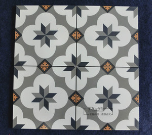 300*300美式拼花仿古砖花砖/厨卫 阳台露台花园走道餐厅防滑地砖