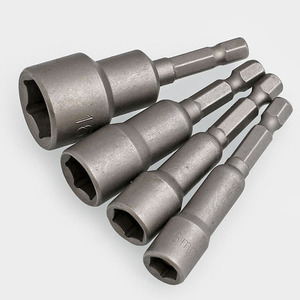 合金钢强磁外六角套筒6角钻尾螺丝风批头cr-v6/7/8/10/12/14/17mm