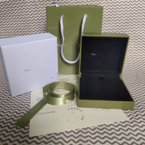 vca四叶草项链首饰包装盒 梵克雅宝精品套装全套 吊坠 收纳盒子