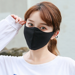 黑色口罩秋冬季男女士韩版学生潮时尚立体透气纯棉布保暖口罩可洗