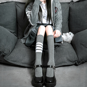 灰色长筒袜冬
