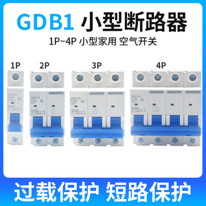 GDB1-63小型断路器家用C45空调总闸空气开关1P2P3P4P6A32A63A100A