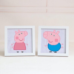 5d钻石画满钻小猪佩奇乔治q版卡通动漫儿童简易定制diy礼物十字绣