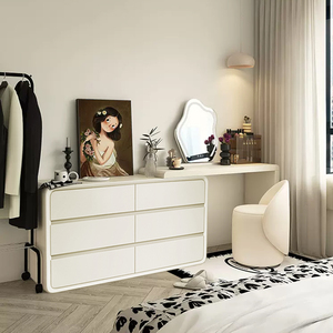 极窄梳妆台30cm实木斗柜书桌一体小户型卧室简约现代超薄化妆柜子