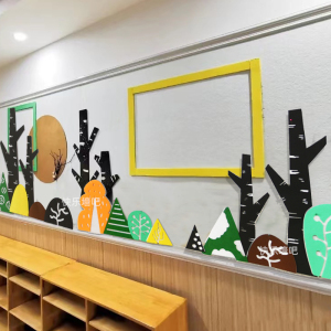 幼儿园环创主题装饰森林森系树区角墙贴班级教室走廊过道布置墙贴