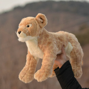 仿真非洲狮子母幼狮娜娜美洲狮子毛绒玩具动物公仔玩偶可站姿趴姿