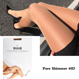 奥地利进口Wolford Pure Shimmer 40D绸缎珠光无痕连裤丝袜14732