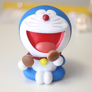 叮当猫存钱罐吃铜锣烧公仔机器猫摆件小叮当玩具手办玩偶模型礼物