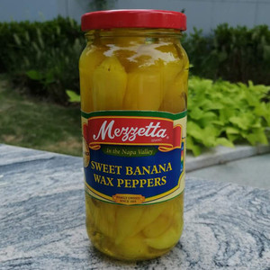 473ml美国mezzetta hot banana wax peppers汉堡泡椒辣香蕉型辣椒
