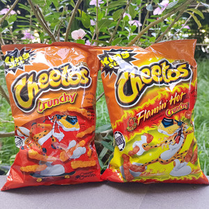 美国进口 Cheetos Puffs奇多 芝士青椒火辣味松脆玉米条零食 255g