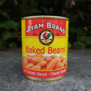 马来西亚雄鸡标番茄汁焗豆原味罐头Ayam Brand Baked Beans 230克