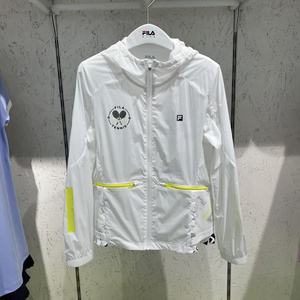 fila斐乐童装正品22年夏季女童薄款防晒皮肤衣梭织外套k12g233702