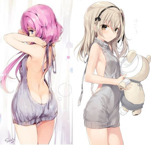 现货春秋性感露背毛衣开背无袖针织上衣七了个三日系同款处男杀手