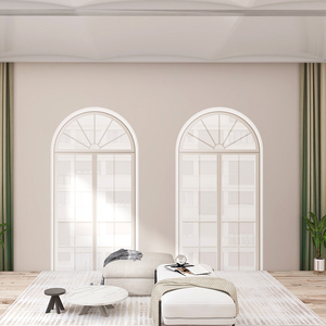 3d立体壁纸网红直播间背景墙轻奢美容院拱形门窗场景服装店墙纸