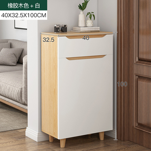 鞋柜家用门口50cm长外面过道简易收纳柜白色超窄40公分宽楼道鞋架
