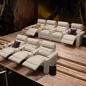 家庭影院电动沙发多功能真皮头等电动智能舱现代简约双人影视座椅
